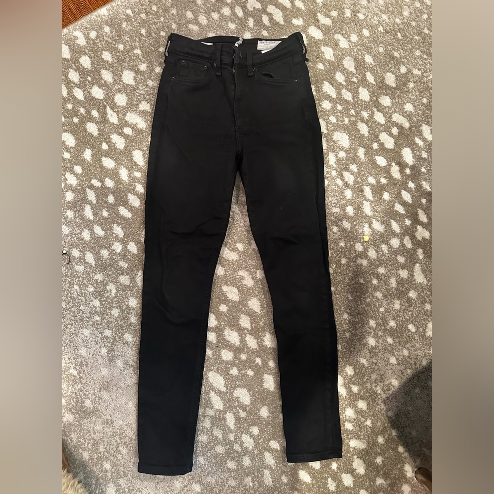 Rag & Bone black skinny jeans, size 24